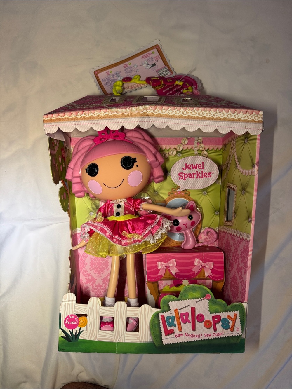 Jewel Sparkles Doll in Pink Dress - Kids Toy